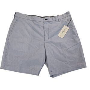 Walter Hagen Men’s Clubhouse Seersucker Golf Shorts Blue White Stripe W42 NWT